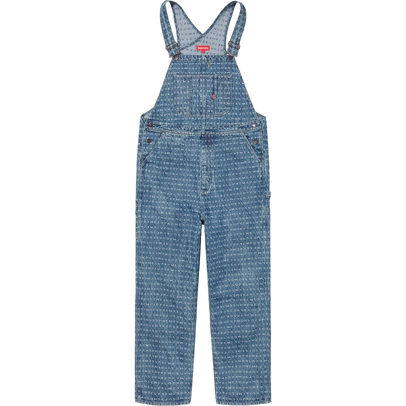 Jacquard Logos Denim Overalls view 3